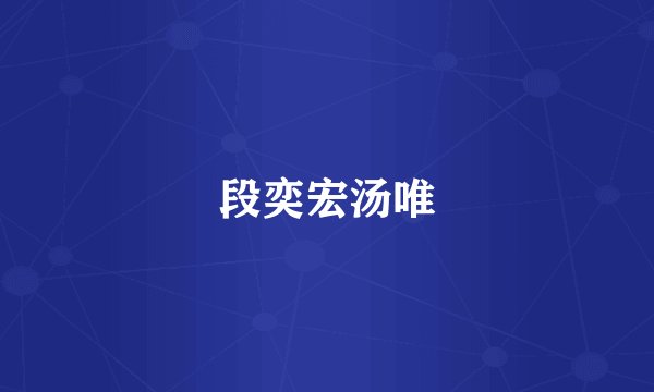 段奕宏汤唯
