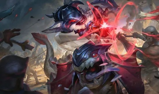 《英雄联盟》光明/黑暗骑士系列新皮肤 卡莉斯塔披挂黑暗战甲