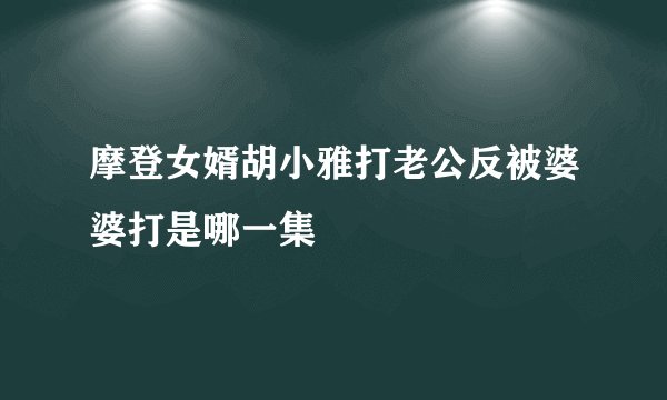 摩登女婿胡小雅打老公反被婆婆打是哪一集