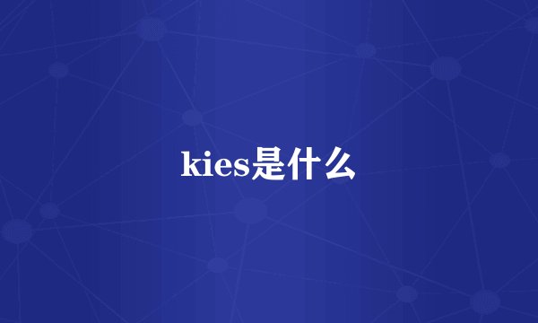 kies是什么