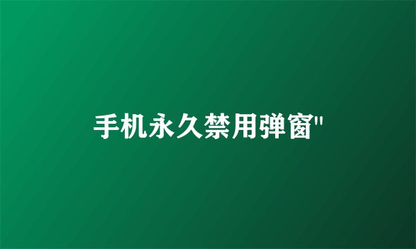 手机永久禁用弹窗