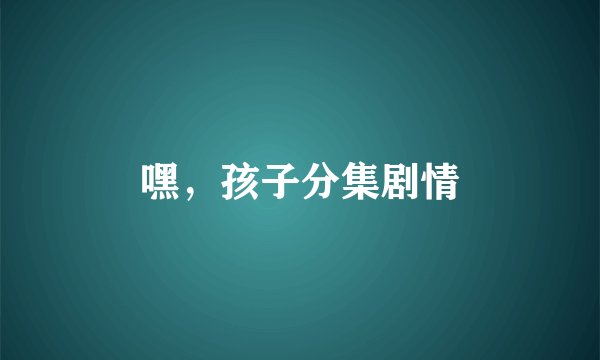 嘿,孩子分集剧情
