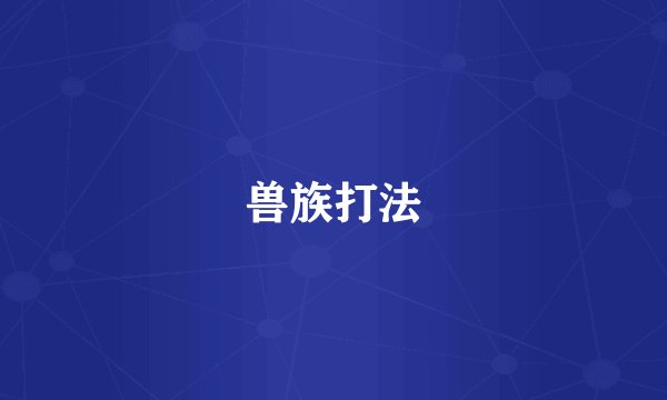 兽族打法