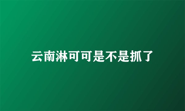 云南淋可可是不是抓了