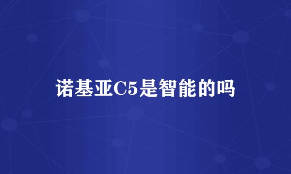 诺基亚C5是智能的吗