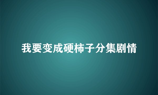 我要变成硬柿子分集剧情