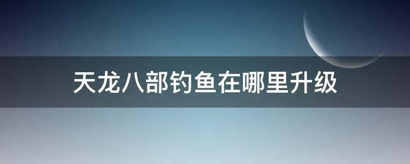 天龙八部钓鱼在哪里升级