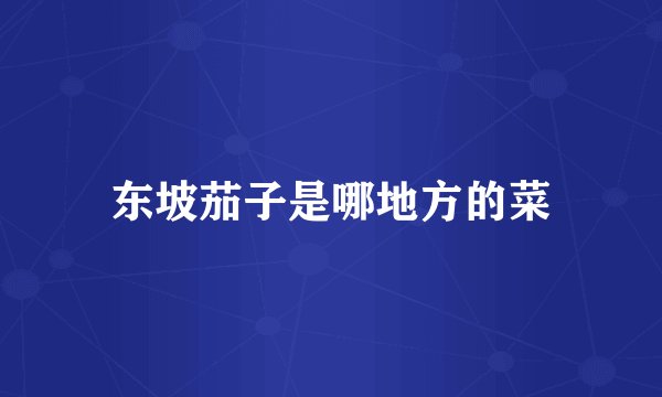 东坡茄子是哪地方的菜