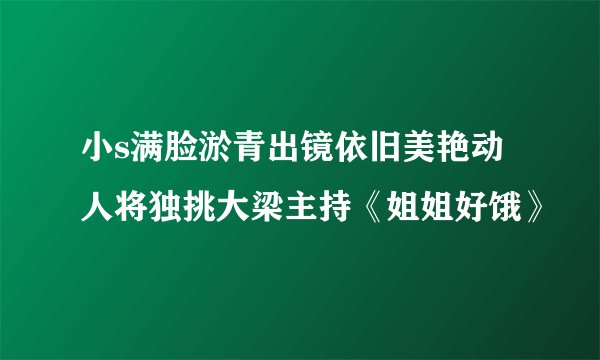 小s满脸淤青出镜依旧美艳动人将独挑大梁主持《姐姐好饿》