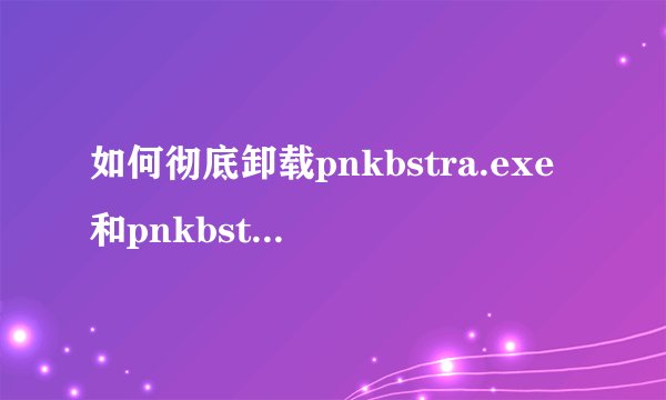 如何彻底卸载pnkbstra.exe和pnkbstrb.exe？