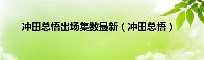 冲田总悟出场集数最新（冲田总悟）