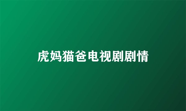 虎妈猫爸电视剧剧情