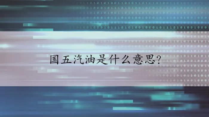 国五汽油是什么意思？
