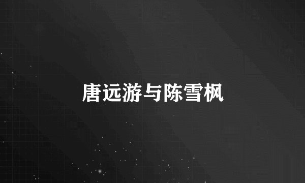 唐远游与陈雪枫