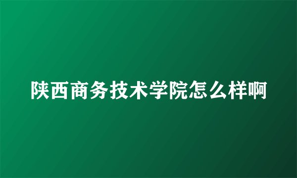 陕西商务技术学院怎么样啊
