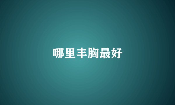 哪里丰胸最好