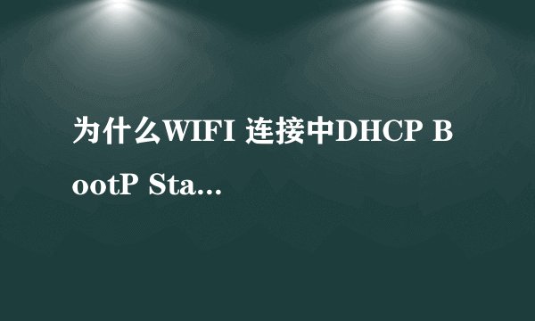 为什么WIFI 连接中DHCP BootP Static一片空白?