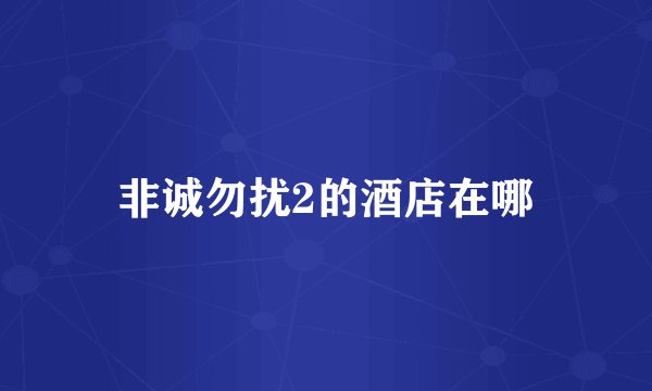 非诚勿扰2的酒店在哪
