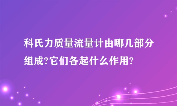 科氏力质量流量计由哪几部分组成?它们各起什么作用?