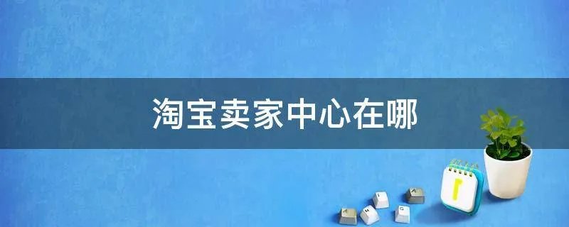 淘宝卖家中心在哪