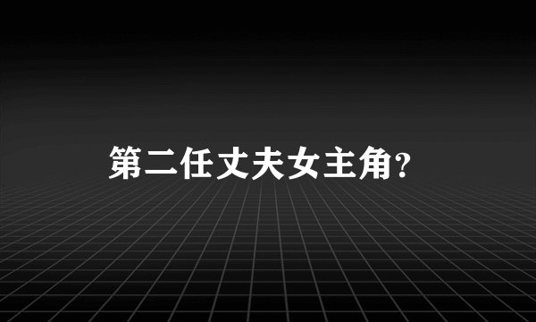 第二任丈夫女主角?