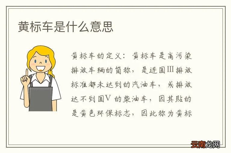 黄标车是什么意思