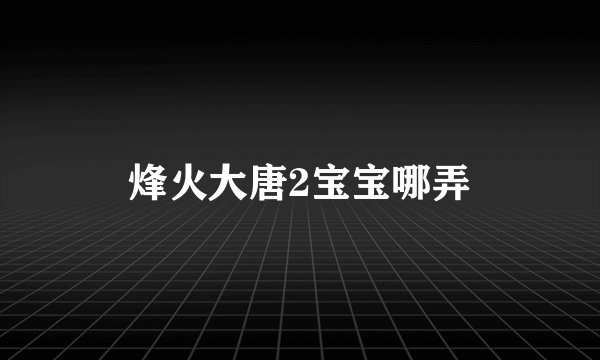 烽火大唐2宝宝哪弄