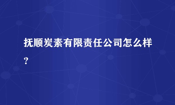 抚顺炭素有限责任公司怎么样？