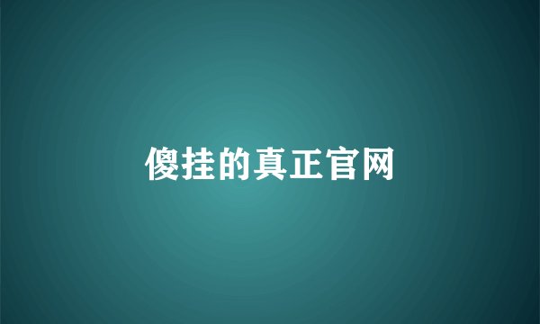 傻挂的真正官网