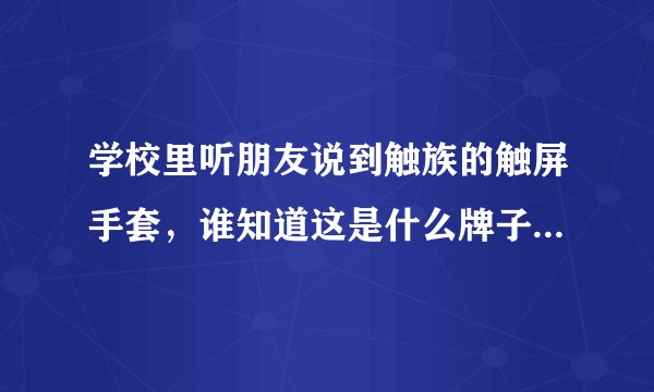 学校里听朋友说到触族的触屏手套，谁知道这是什么牌子啊？干嘛用的？