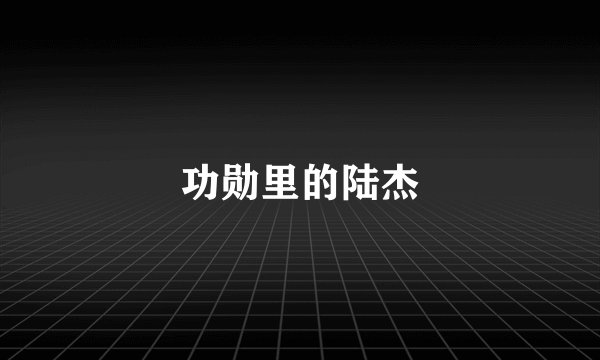 功勋里的陆杰