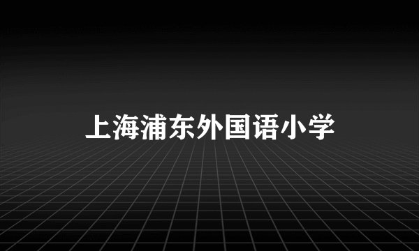 上海浦东外国语小学