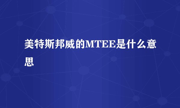 美特斯邦威的MTEE是什么意思
