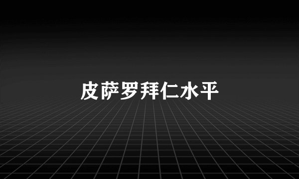 皮萨罗拜仁水平