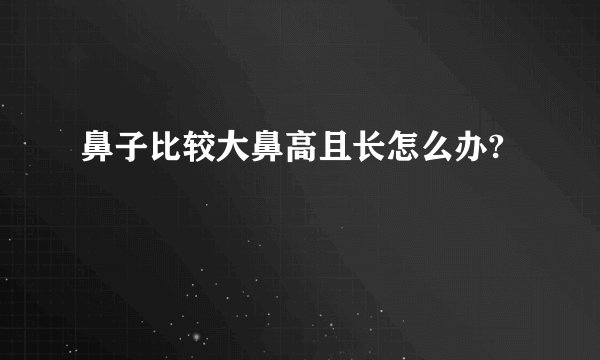 鼻子比较大鼻高且长怎么办?