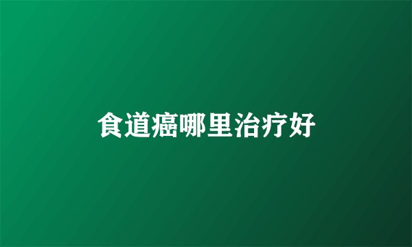 食道癌哪里治疗好