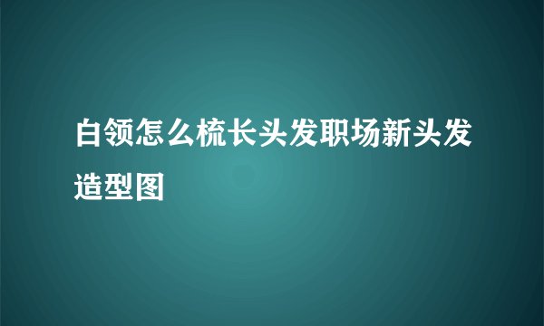 白领怎么梳长头发职场新头发造型图