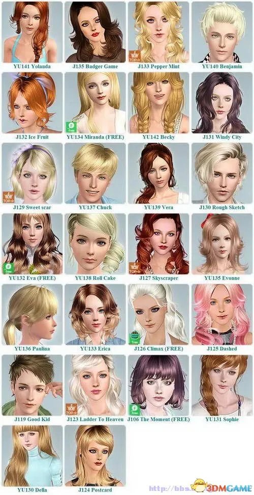 模拟人生3 发型MOD合集 一键安装版