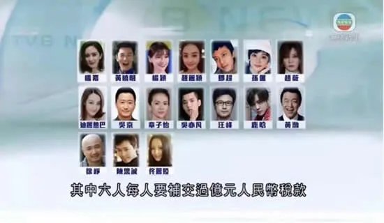 被约谈艺人名单公布:TVB曝光17位需补税艺人名单