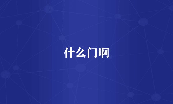 什么门啊