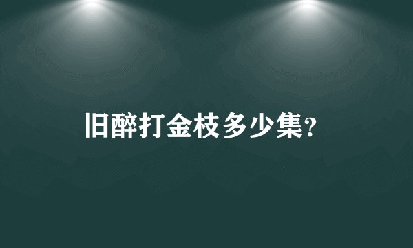 旧醉打金枝多少集？