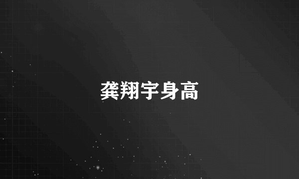 龚翔宇身高