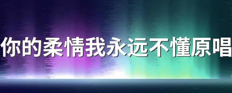 你的柔情我永远不懂原唱 你的柔情我永远不懂原唱简述