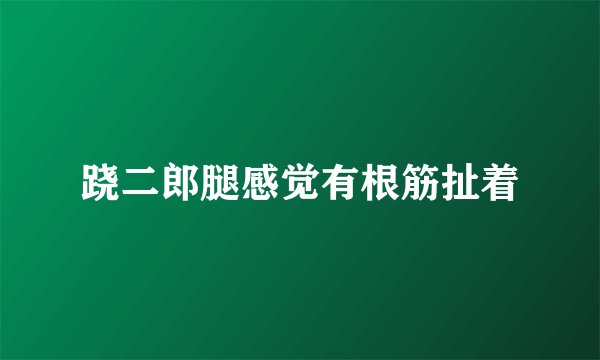 跷二郎腿感觉有根筋扯着