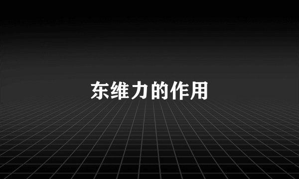 东维力的作用