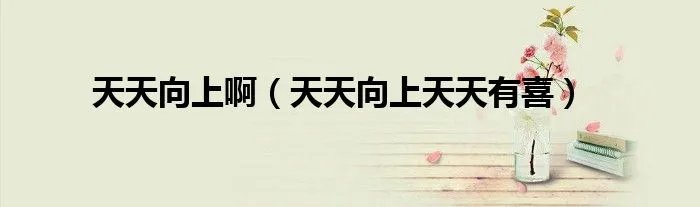 天天向上啊（天天向上天天有喜）