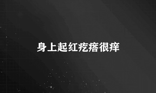 身上起红疙瘩很痒