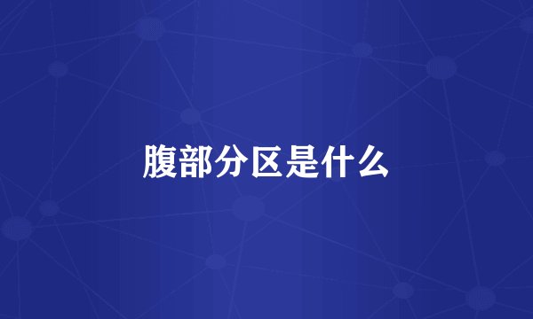 腹部分区是什么