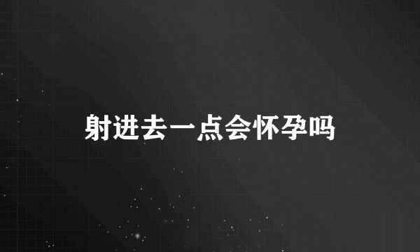 射进去一点会怀孕吗