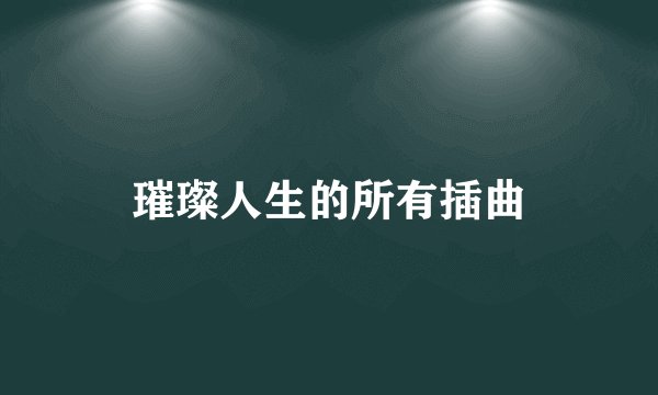 璀璨人生的所有插曲